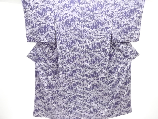 草花模様小紋着物